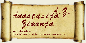 Anastasija Zimonja vizit kartica